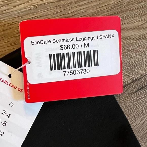 Black Spanx Seamless Leggings NWT size M (6-8) - Picture 6 of 9